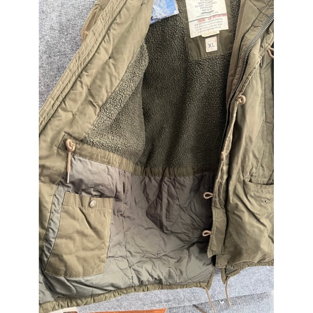 Fat Face Mens XL Green Parka Cold Weather Insulated Hooded Jacket - Picture 11 of 13